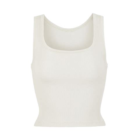 j'adior tank top|white ribbed cotton tank top.